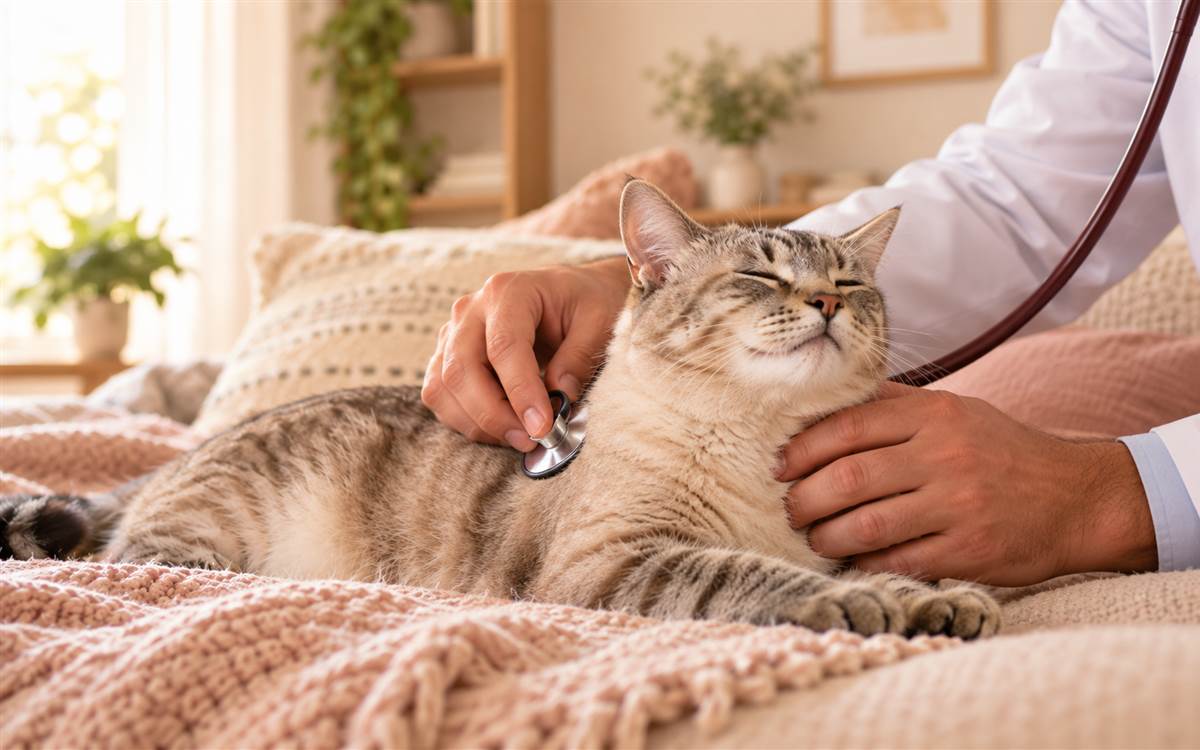 Atendimento felino domiciliar da Clínica Veterinária Dr. Anacleto de Souza